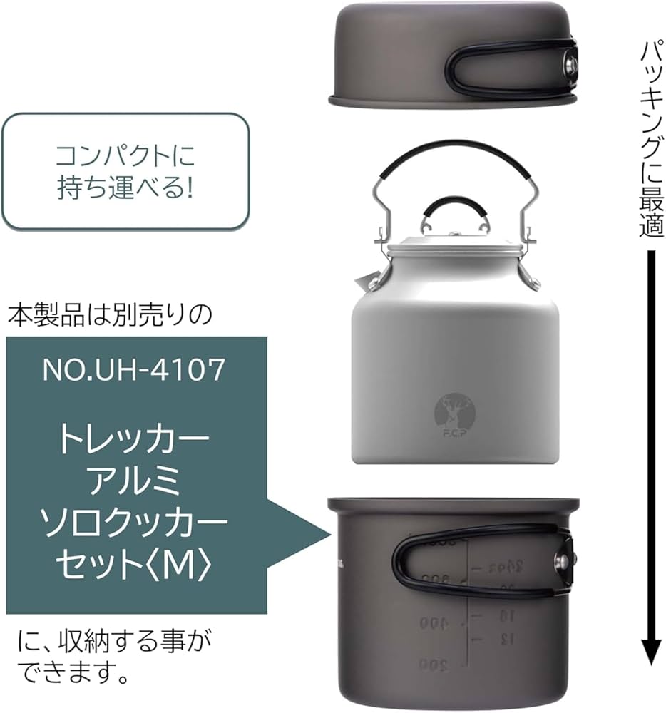 【キャンプセット】ケトルとクッカーセット他【キャプテンスタッグ レビュー】キャプテンスタッグのケトルクッカーは1台2役！ソロ